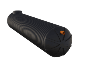 Zbiornik dwupłaszczowy GRP o średnicy 180cm, pojemność 15m3