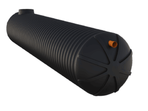 Zbiornik dwupłaszczowy GRP o średnicy 200cm, pojemność 20m3